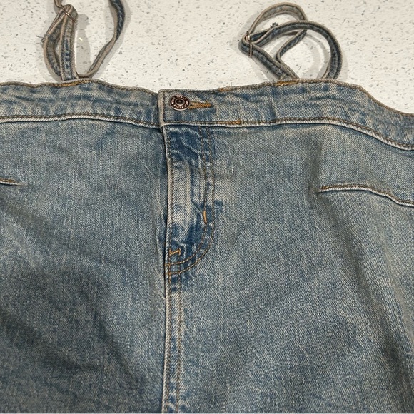 Wild fable Women's reworked cropped Denim tank size XS - Picture 2 of 3